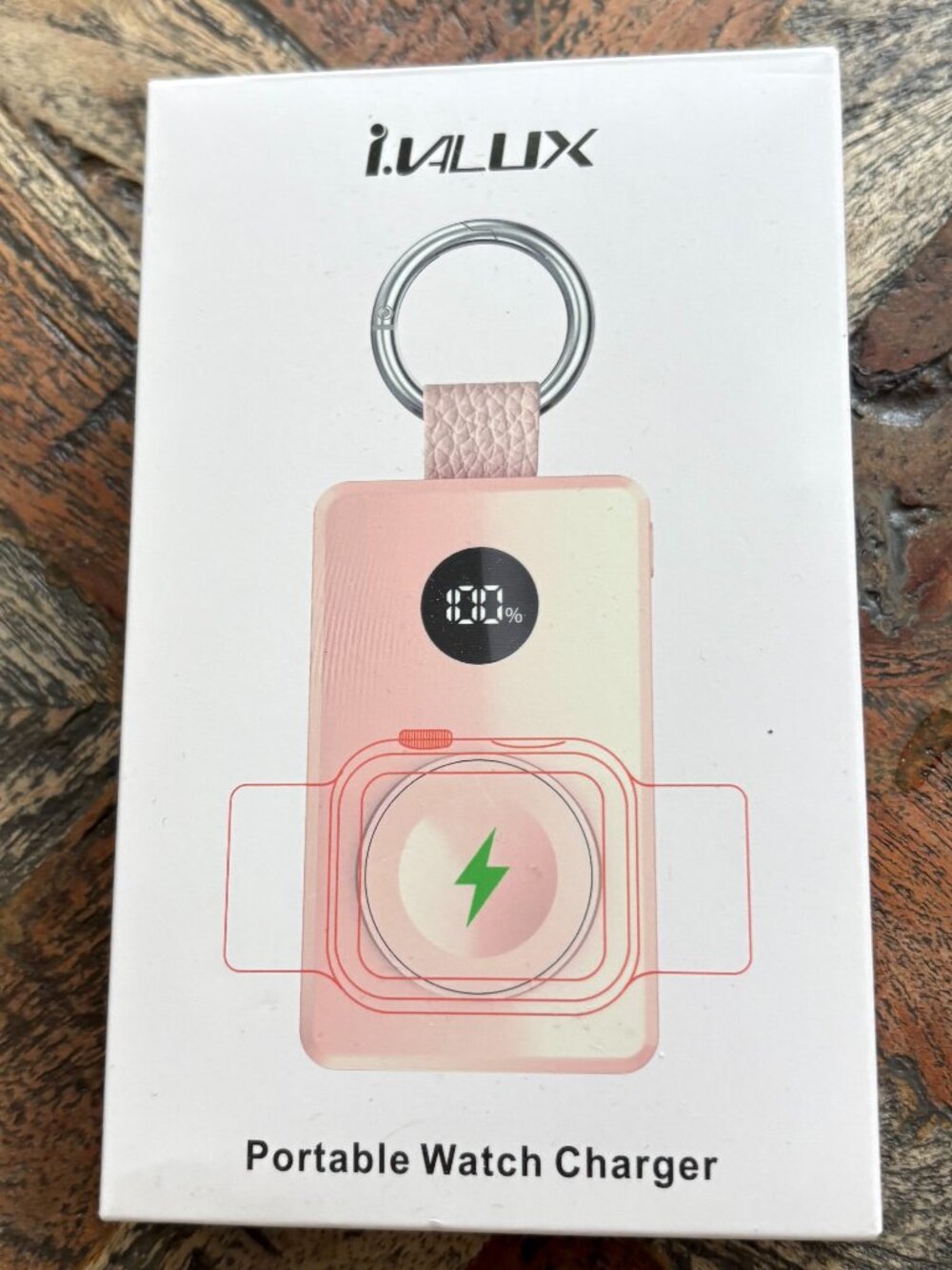 iVALUX Portable Wireless Charger for Apple Watch Travel Keychain Power Bank